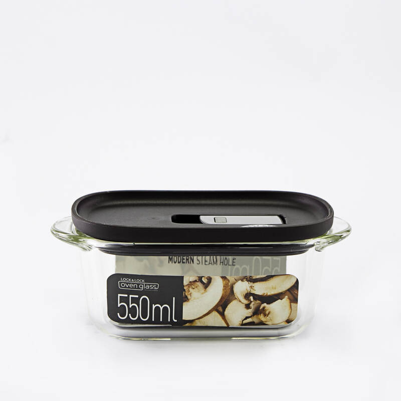 Hộp Thủy Tinh H&igrave;nh Chữ Nhật Locknlock Morden Steam Hole 550ml, 173X110X70mm - 2 M&agrave;u - LLG940 image number null